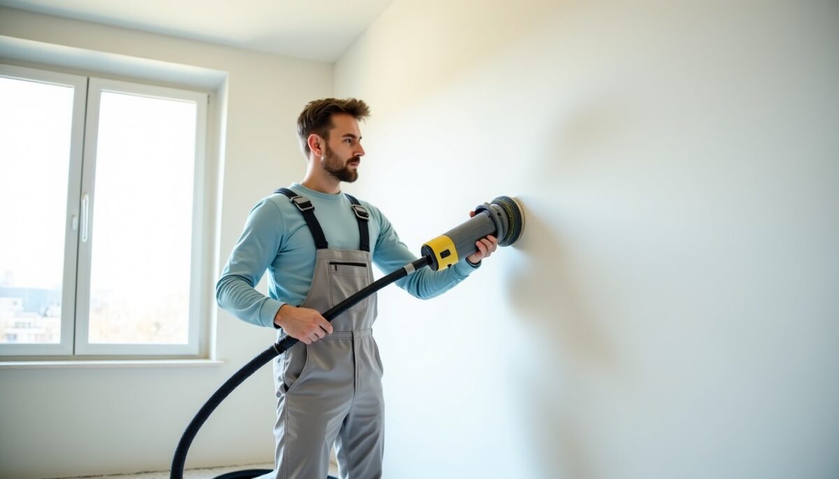 Poncer murs et plafonds : méthodes efficaces pour un résultat impeccable sans générer de poussière